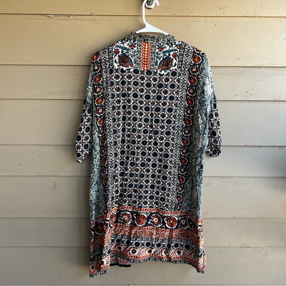 Boho Floral Kimono - Size L/XL - Lightweight Summer Swim Coverup - Picture 5 of 5